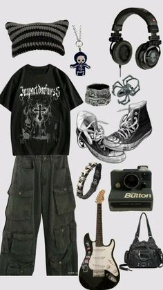 Stil Emo, Grunge Fits, Mode Emo, Masc Outfits, Alt Outfit, Mode Punk, Cooler Style, Mode Grunge, Alt Outfits