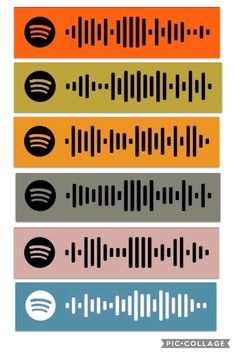 three different sound equals are shown with the same color and pattern on each side