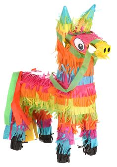 a colorful horse made out of paper on a white background