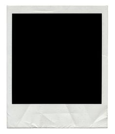 an empty white photo frame with black background