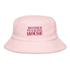 "Our \"Mother F*cking House\" bucket hat is the perfect addition to any house lovers closet.☺︎ ★SPECS: * 100% terry cotton, unstructured  * Classic brim with embroidered stitching * One size fits most heads" Funny Bucket Hats, Rave Hats, Couple Stuff, My Mouth, Baby Yellow, Rave Wear, Bucket Hats, Oversized Tee, Spring 2024