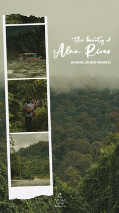 the cover of an article with images of people in canoes on water surrounded by trees