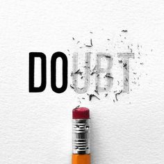 a pencil with the word do it written on it next to a burnt eraser