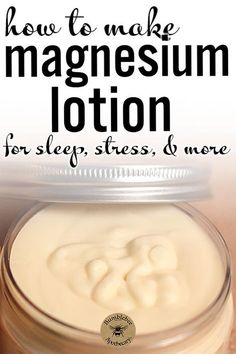 Magnesium Lotion Recipe, Magnesium Lotion, Salve Recipes, Lotion Recipe, Diy Lotion, Diy Kosmetik, Herbal Recipes, Homemade Lotion, Natural Healing Remedies