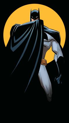 batman standing in front of the moon with his hands on his hips
