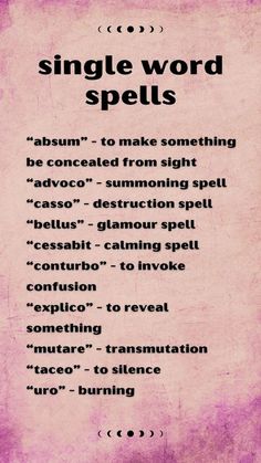 Unlock the secrets of single-word spells and amplify your magical practice! Learn how to master the power of concise incantations for quick and effective results. Perfect for beginners and seasoned witches alike, these spells harness focused energy to manifest your desires. Start simplifying your magic today! #SingleWordSpells #Magic #Witchcraft #SpellCasting #Manifestation #MagicalTips Short Spells Witchcraft, Spells For Positive Change, Spell For Creative Inspiration, Magic Tome Spell Books, Spells For Manifestation, Spells And Incantations, Witchcraft Spells For Beginners Love Spell, Spell To Calm Someone Down, Spells To Get Magic Powers