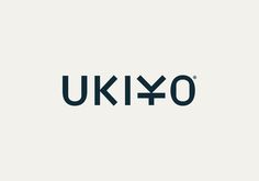 the ukyo logo is shown in black and white, with blue letters on it