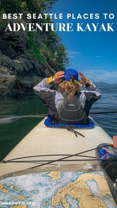 image of sea kayaking in the san juan islands with text "best kayaking adventures near seattle" San Juan, Seattle Camping, Kayaking Ideas, Sea Kayak, Kayak Adventures, San Juan Islands, Sea Kayaking