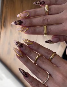 Nagel Inspo, Nails 2024, Cat Kuku, Funky Nails, Fire Nails, Chic Nails, Minimalist Nails, Pretty Acrylic Nails, Nail Accessories