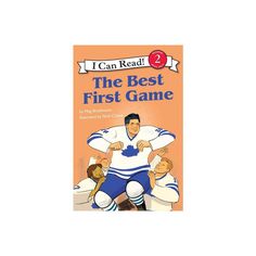 i can read the best first game book with an image of a hockey player and two children