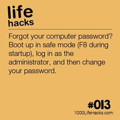 Computer Password, 1000 Lifehacks, Hacking Websites, Computer Help, Technology Hacks, Life Hacks Computer, 1000 Life Hacks, Computer Knowledge, Life Hacks Websites