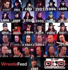 the evolution of wwe wrestlers from 1994 to 2011, including their names and age chart