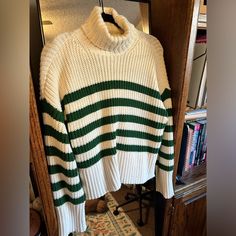 Brand New Without Tags, Perfect For Winter Knit Turtle, Turtle Neck Sweater, Madewell Sweater, Madewell Sweaters, Turtleneck Sweater, Colorful Sweaters, Neck Sweater, Madewell, Color Green