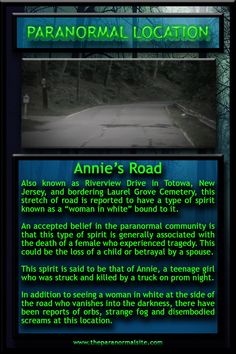 an information card with the name annie's road in green and black on it