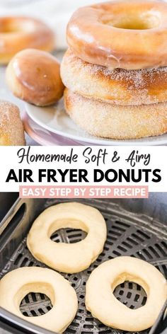 homemade soft and air fryer donuts are easy to make