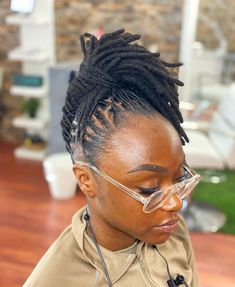 Locs Side Ponytail, Loc Side Ponytail, Ponytail Locs Styles, Dreads Styles For Women Dreadlocks, Loc Barrel Style, Loc Cornrow Styles, Barrel Twist Locs, Braided Loc Updo, Loc Mohawk Styles