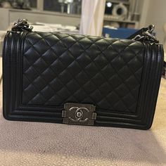 Chanel Boy Leather Crossbody Bag Worn Only A Few Times No Damages Looks Brand New Classy And Elegant Black Bag Chanel Bags, Chanel Boy Bag Small, Boy Chanel, Bags Chanel, Classy And Elegant, Baddie Hairstyles, Chanel Boy, Black Bag, Chanel Boy Bag