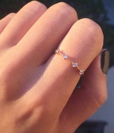 Dainty Gold Band, Zierlicher Ring, Ring Rosegold, Minimal Ring, Rose Gold Band, Jewelry Inspo