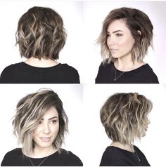 Assymetrical Haircut, Brown Short Hair, Mom Hairstyles, Hair Affair, Hair Color And Cut, Short Hair With Layers, Medium Hair Cuts, Happy Wednesday, Short Hair Cuts For Women