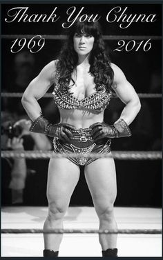a female wrestler posing for a photo with her hands on her hips and the words thank you
