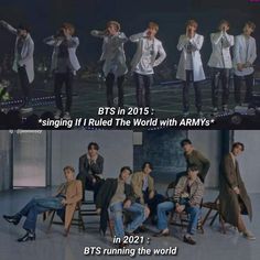 bts in 2013 singing if i nailed the world with army's bts in 2012