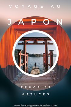 the cover of voyage au japan, featuring an image of a person standing on a pier