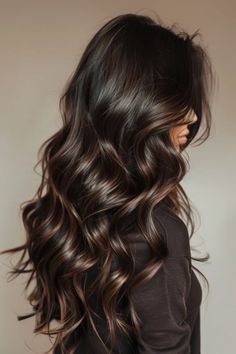 Dark Brown Hair Colors, Natural Brunette, Rambut Brunette, Coffee Shop Menu, Dark Brunette Hair, Black Hair Balayage, Brown Hair Looks, Brown Hair Inspo, Brunette Hair With Highlights