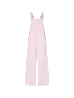 MO&Co. Women's Cargo Denim Jumpsuit This stylish one-piece is crafted from quality pink cotton with adjustable shoulder straps and a wide-leg fit. The jumpsuit also features side slant pockets with button closures, and back pockets for added convenience. Ideal for any outdoor occasion. Features : - Adjustable shoulder straps- Wide shoulder straps, wide leg fit- Side slant pockets with button closures and back pockets Code: MBC2JPST02The back full length of size S is 104cmMATERIALS & CARE Materia Pink Denim Jumpsuit, Overalls Pink, Cute Jumpsuits, Pink Overalls, Oversize Blazer, Cargo Denim, Pink Denim, Pink Jumpsuit, Women Cargos