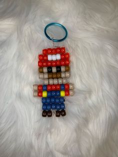 a keychain made out of lego blocks