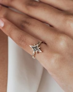 North Star Cremation Ring in Sterling Silver – closebymejewelry Simple Symbols, Cremation Ring, Memorial Ring, Ashes Jewelry, Single Line, Cremation Jewelry, Love Always, Champagne Diamond, Pendant Bracelet