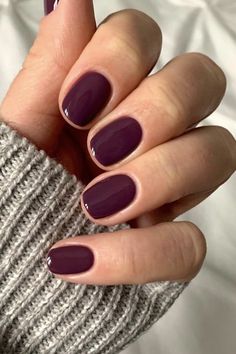 Manicure Christmas, Summer Nailart, Dark Purple Nails, Plum Nails, Violet Nails, Trend Nail, February Nails, Nail Colors Winter