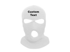 Your text is EMBROIDERED on your Ski Mask. Select custom text and leave us a message for your custom text and font. For plain ski mask please select plain.• 100% brand new and high quality Acrylic. • Size: one size fit for most.• Thick and warm Angeles, Ski Mask White, Mask White, Ski Mask, White Face, Text On Photo, Skull Cap Beanie, Full Face, Skull Cap