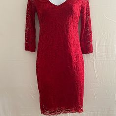 Nwt Guess Red V-Neck Trixie Lace Long Sleeve Sheath Dress Size Xs Measurements: Length: 36 Inches Bust: 29 Inches ((Total Circumference Not Laying Flat) Waist: 27 Inches (Total Circumference Not Laying Flat) This Super Sexy/ Classy Dress Is Great For A Night Out Or Any Type Of Celebration. The Dress Provides A Slim-Fitted Look With Elegant Sheer Sleeves. - Pull On Dress Lined -V-Neck, Sheath Silhouette -Hi/ Low Tags: Parties, Christmas, Celebrating, Sexy, Lace Overlay, Sheath Dress, V-Neck, Long Long Sleeve Sheath Dress, Guess Dress, Lace Long Sleeve, Sheer Sleeves, Classy Dress, Lace Overlay, Long Sleeve Lace, Sheath Dress, High Low Dress