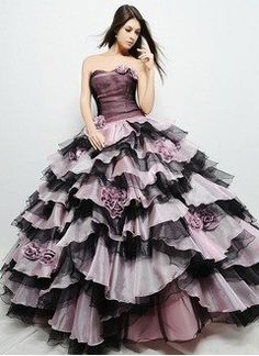 Ball-Gown One-Shoulder Floor-Length Organza Charmeuse Quinceanera Dress With Ruffle - Alternative Measures Monday Christmas, Cheap Quinceanera Dresses, Poofy Skirt, Pretty Quinceanera Dresses, Quinceanera Dress, Princess Ball Gowns, فستان سهرة, Fairytale Dress, Ball Gown Dresses