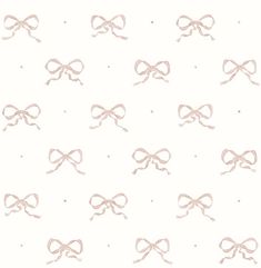 Emma Petal Large Bow Wallpaper Pink, Rachel Rogers, Bow Wallpaper, Erin Gates, Pink Bows, White Backdrop, Large Bow, Hand Painted, White