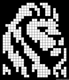 a cross stitch pattern in black and white