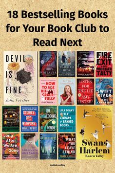 18 of the best book club books to read this year. Romance Books, Historical Fiction, Best Book Club Books, Summer Book Club, Book Club Reads, Black Ballerina, Bestselling Books, Book Humor, Book Club Books