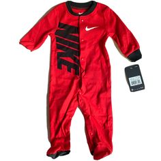 Reborn Clothes, Onesie Outfit, Black Children, Swoosh Logo, Nike Red, Graphic Logo, Boy Mom, Baby & Toddler Clothing, Black Kids