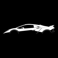 a white sports car on a black background