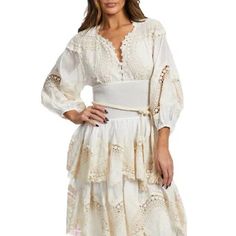 Shop Zimmermann Pattie Dress In Ivory In Neutral from 600+ stores, starting at $938. Similar ones also available. On SALE now! Just add slides or mules and you are good to go.Ramie. Pattie Embroidered Spring Dresses, Dress Patterns, Tiered Midi Dress, Perfect Dress, Puff Sleeve, Ruffles, Slides, Casual Dresses, On Sale