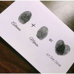 a close up of a paper with two finger prints on it