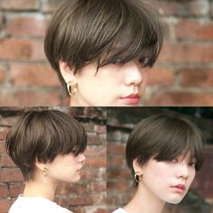 Asian Pixie, Japanese Haircut, Pixie Haircut Ideas, Hair Perm, Tomboy Hairstyles, Really Short Hair