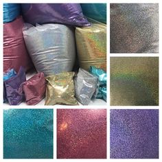 several different colors of holographic bags