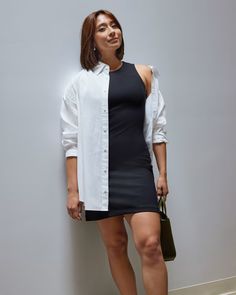 The Dream Shift Dress Black – Everlane Minimalist 90s, 90s Vibes, Versatile Dress, Shift Dress Black, Versatile Dresses