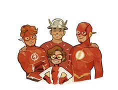a group of people dressed up as the flash