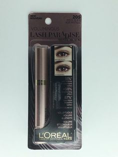 x3 L'oreal Voluminous Lash Paradise Mascara- Black #201 Lip Liner, Lashes, Beauty Make Up, Eye Make Up, Paradise Mascara, Lash Paradise, Eye Mascara, L Oreal, Black Noir