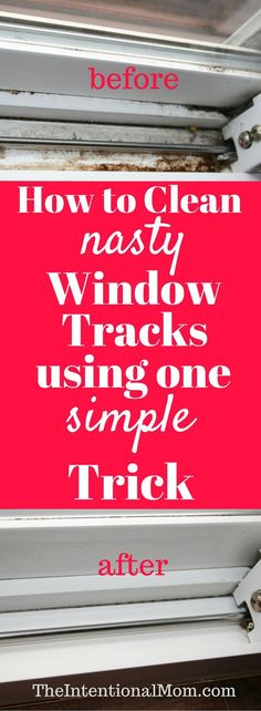 Household Cleaning Tips, Cleaning Window Tracks, Nyttige Tips, Cleaning Hacks Tips And Tricks, Cleaning Painted Walls, Genius Ideas, Deep Cleaning Tips, Diy Cleaners