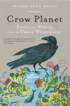 the book crow planet is shown with an image of a bird on it's head