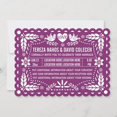 a pink and white wedding save the date card