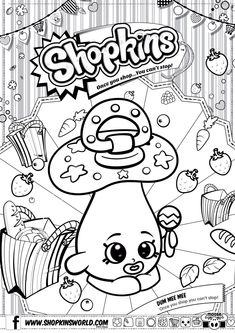 the shopkins coloring book with an image of a teddy bear holding a cupcake